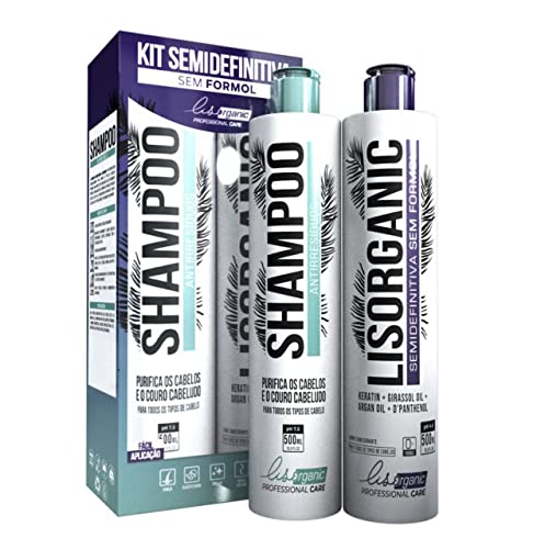 TROIA COSMÉTICOS I Kit Lisorganic 16.9 fl oz Innovative Keratin Treatment I Perfect Hair Straightener I Cruelty Free I Shine I Reduces Volume I Suitable for All Hair Types I 2 Items I Troia Hair