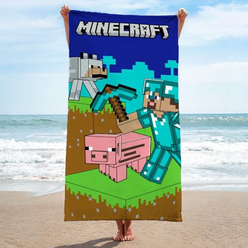 Serviette Minecraft enfant idéale pour la plage et piscine - 4