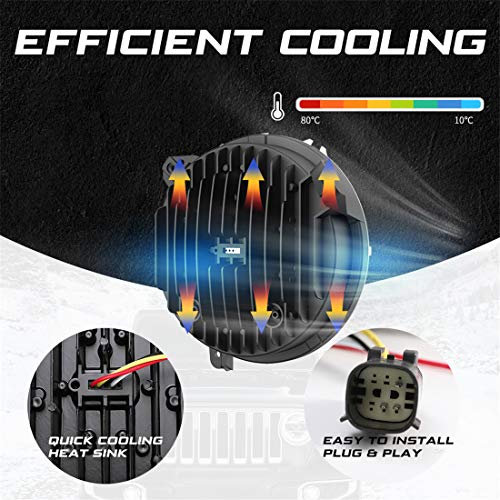 Kiwi Master KW-VPJLHL03U1 Led Headlights For Jeep Gladiator Jt 2018-2024 Jeep Wrangler Jl/4Xe Accessories Halo Drl 9 Inch Round Headlight thumb #5