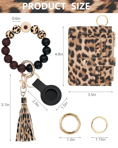Image of Wristlet Wallet for Women, Keychain Wallet with AirTag Holder