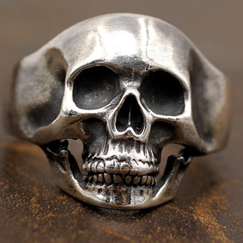 Zmy Home Skull Head Ring 925 Sterling Silver Handmade Trendy Jewelry Cool Punk Rock Band S925 Rings Skull For Gifts (6) #TOP3