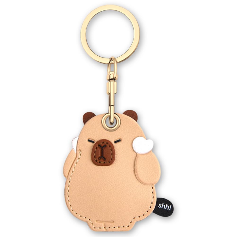 AXFEE 360° Protective Case for Apple Air-Tag, Penguin Leather Keyring Case, Holder for Air-Tags, Decorations for Key, Bag, Pet Collar — view 17
