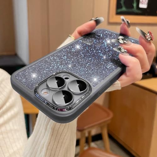 Coque en papier pailleté iPhone 14 Pro Max avec protection objectif
