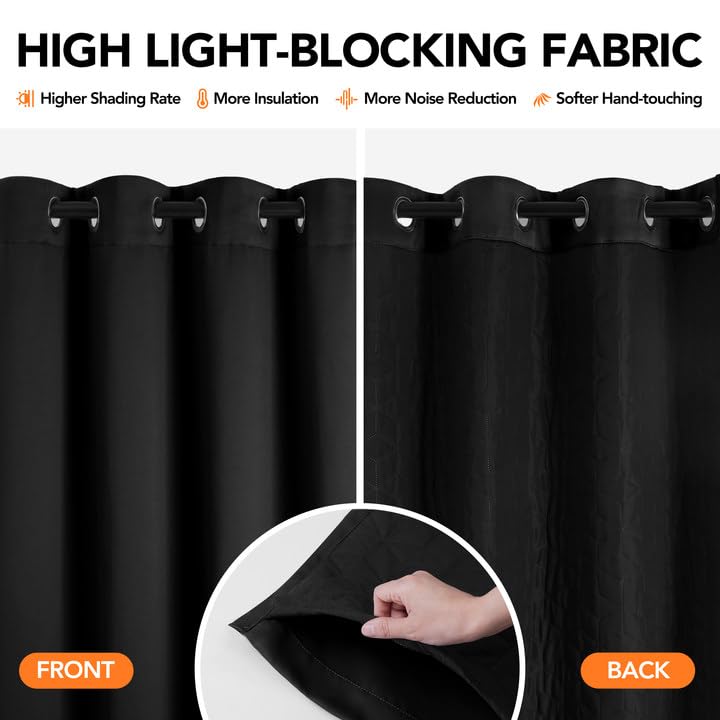 Deconovo Thermal Door Curtains for Winter Window Panel with Thick Microfiber Lining - Image 2