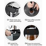 QJRGUY Household Home Coffee Machine Semi-Automatic Cafe Maker Steam Milk Foam 1.5L Espresso /20Bar - Image 2