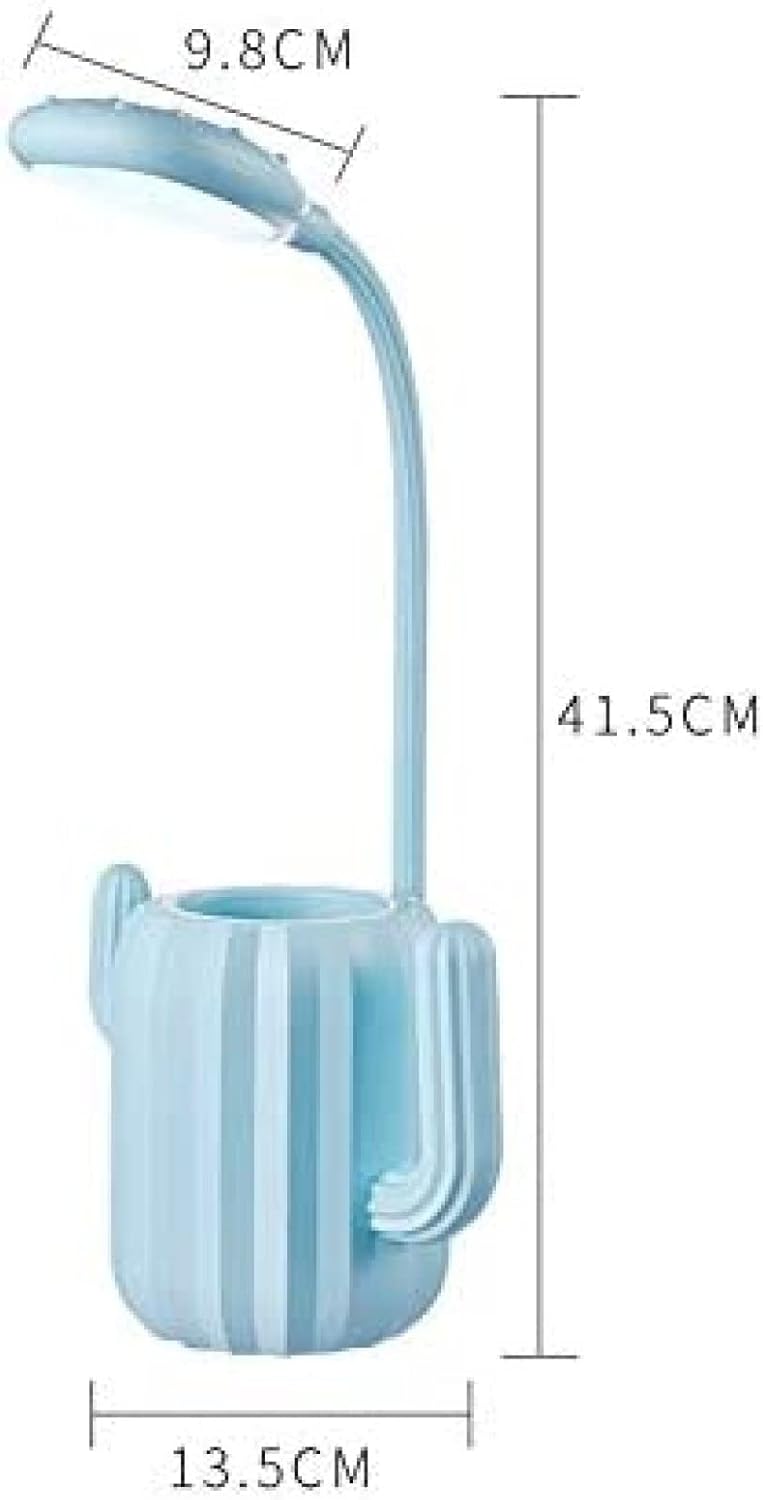 Reading Light Rechargeable Book Light 3 Brightness Adjustable Flexible Arm Light Rechargeable Touch Table Lamps for Reading Work Study Desk Bed Beside,Blue