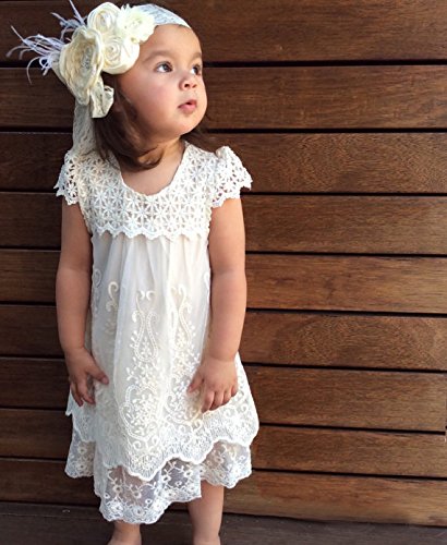 Cutiego Vintage Crochet Lace Dress Flower Girl Dress Toddler Dresses2