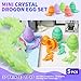 3D Printed Dragon Egg with Dragon Inside, Articulated Crystal Fidget Toy,Cool Stuff Fun Gifts for Adults,Teens, Boy, Easter Basket Stuffers, Decor for Home Office Car Desk, Classroom Rewards (5color)