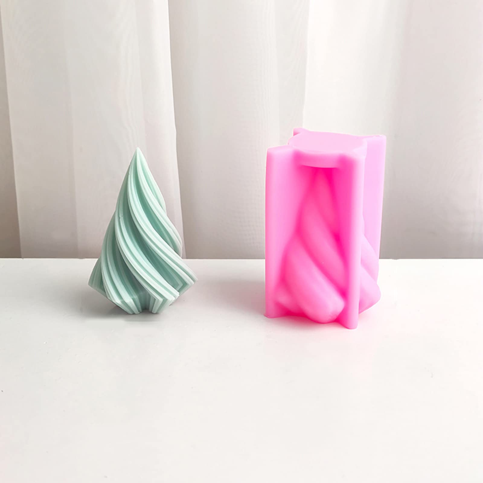 Molde de silicona de cristal cónico para velas geométricas, hecho a mano de resina/jabón, suministros de manualidades, decoración del hogar, silicona para velas de jabón