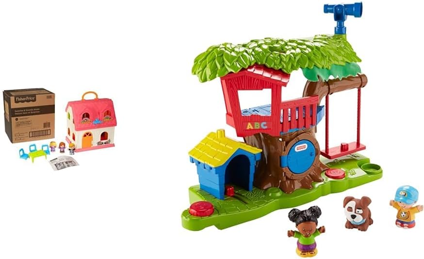 Fisher-Price Little People Surprise & Sounds Home [Amazon Exclusive] & Little People Swing & Share Treehouse