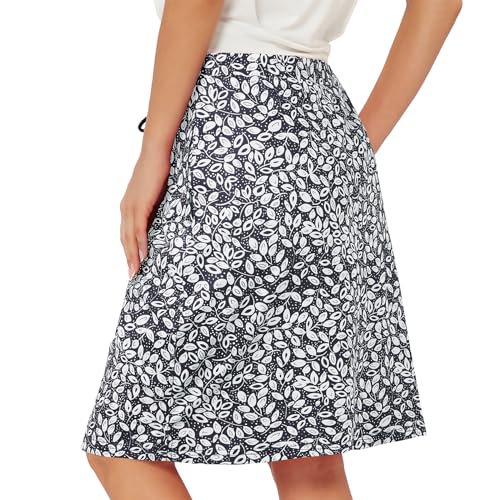 Zando Tennis Skirts for Women with Pockets Athletic Knee Length Golf Casual Skorts Shorts Sports Drawstring Waist Skirt4