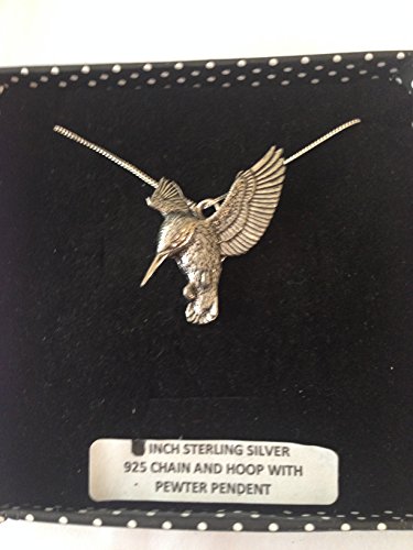 Pendentif oeil Kingfisher argent sterling 925 collier fait main boîte Prideindetails