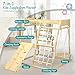Wooden Indoor Jungle Gym, Indoor Playground Climbing Toys for Toddlers, Toddler Climbing Toys Indoor, Stall Bars for Exercise for All Family All Ages Training Stretching