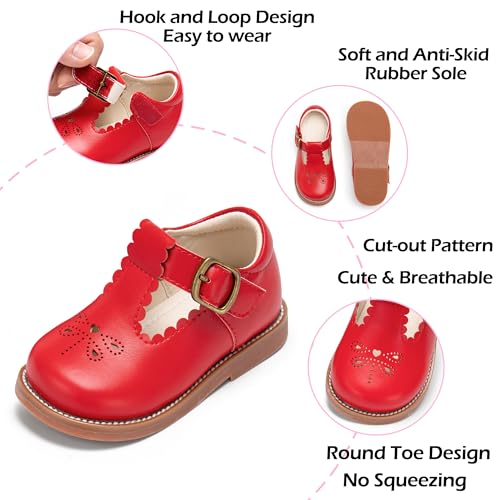 Image of PHIRAMIN Toddler Girl Mary Jane Dress Shoes-Little Girl School Uniform Shoes for Wedding Party