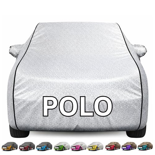 Image of Kayme Premium Silver Polo Car Cover Waterproof for (All Models & Variants - Petrol, Diesel, CNG & EV) |Speacially Custom Fit with Mirror Pockets |All-Weather Protection - Outdoor Car Body Cover