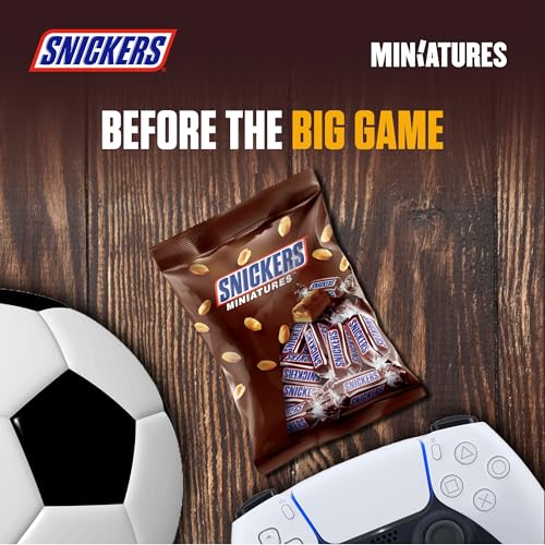 Snickers Miniatures Original Chocolate 150 g, Chocolate Bag, Milk with Roasted Peanuts, Nougat and Caramel