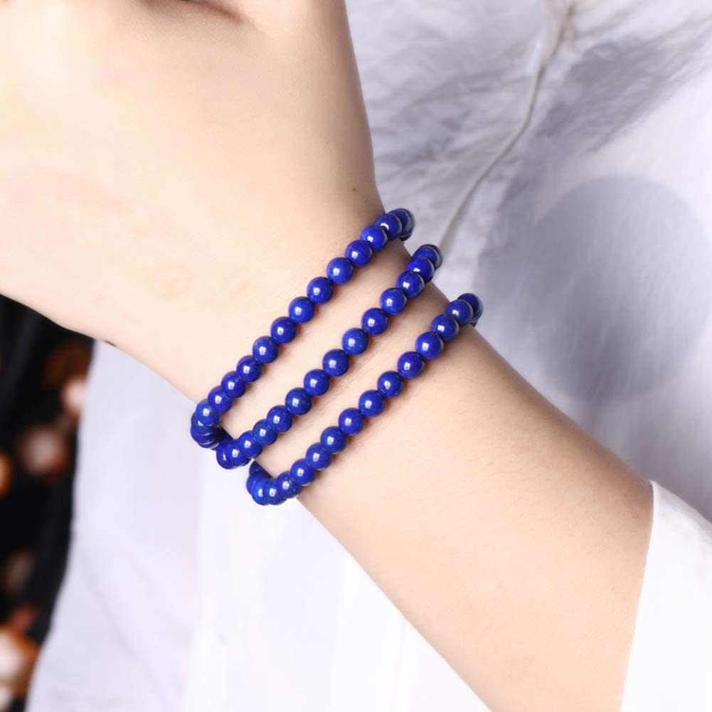 Mala bransoletka, 108 z koralików buddyjski tybetański Lapis Lazuli medytacja naturalny kryształ modlitwa naszyjnik biżuteria 5MM,Drewniane koraliki