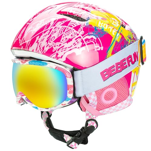 BeBeFun Toddler Ski Helmet with Goggles