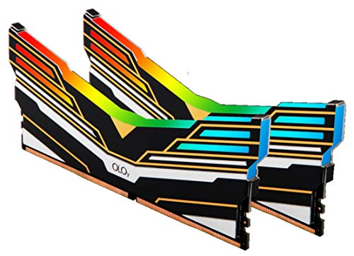 Image of OLOy DDR4 RAM 32GB (2x16GB) Black Warhawk Aura Sync RGB 3000 MHz CL16 1.35V 288-Pin Desktop Gaming UDIMM (MD4U163016DEDA)