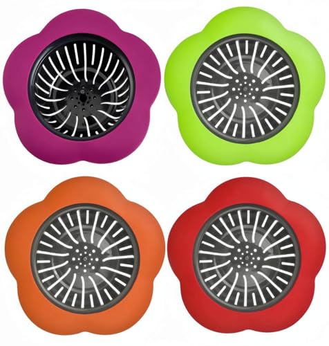 Comparison: Best Silicone For Sinks 10 JIANYI Kitchen Sink Strainer, 4PCS Silicone Sink Strainers, Large Wide Rim 4.5" Diameter Sink Drain Strainer for Kitchen Sink - Multicolor