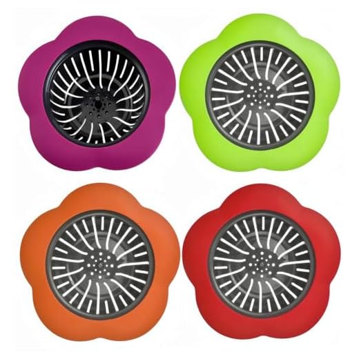 JIANYI Kitchen Sink Strainer, 4PCS Silicone Sink Strainers, Large Wide Rim 4.5" Diameter Sink Drain Strainer for Kitchen Sink - Multicolor