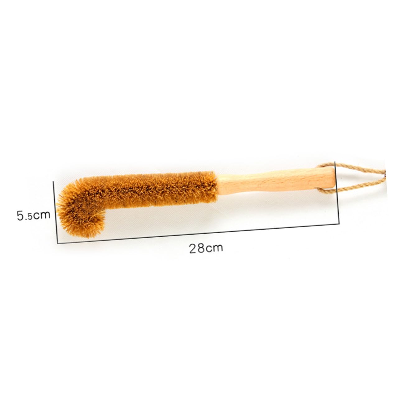BESTYASH Long Handle Coconut Fiber Cup Brush for Cleaning Glass Mugs and Bottles Reach for Kitchen Use Bottle and Cup