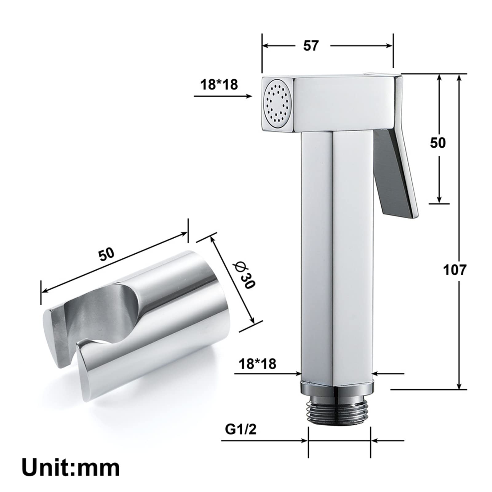 Douchette WC, Pulvérisateurs de Bidet à Main Laiton Portable Douchette Toilette WC Haute Pression Bidet Toilette Multifonctionnel Kit Hygiene WC pour Hygiène Personnelle