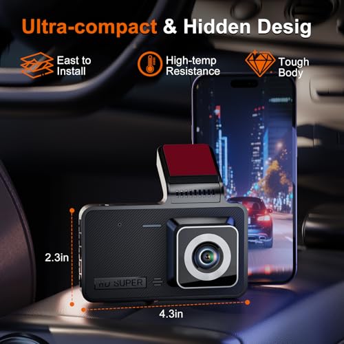 1080p HD 4-Inch Dashcam with Night Visibility, 170° Wide Angle, 24-Hour Recording, G-Sensor, Parking Monitoring, Loop Recording, Motion Detection - image 7