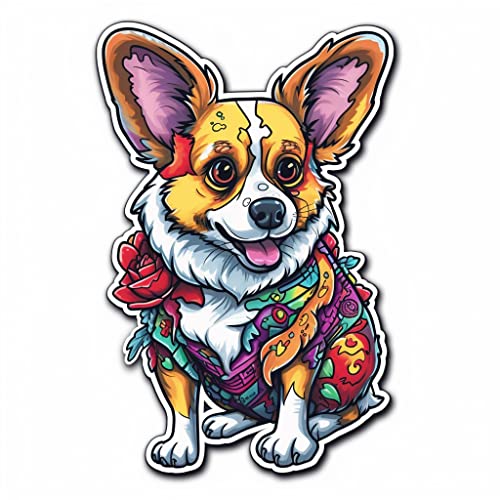 Image of Yoonek Graphics Welsh Corgi Welsh Corgi Dog Vinyl Decal Sticker for Car, Laptop, Tumbler, More. #009991-8