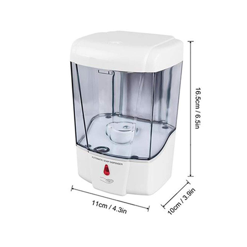 Dispensador de jabón de manos libres 700 ml, dispensador de jabón líquido montado en la pared automático Botella de jabón sin contacto para baño de cocina