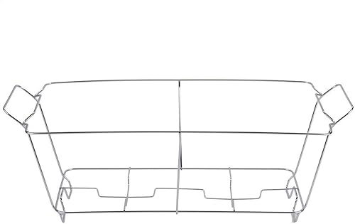 Miniatura 4 de Rejilla de alambre para servir bandejas calentadoras de alimentos (4), plateado, 23.25 pulgadas de largo x 12.13 pulgadas de ancho x 9.5 pulgadas de