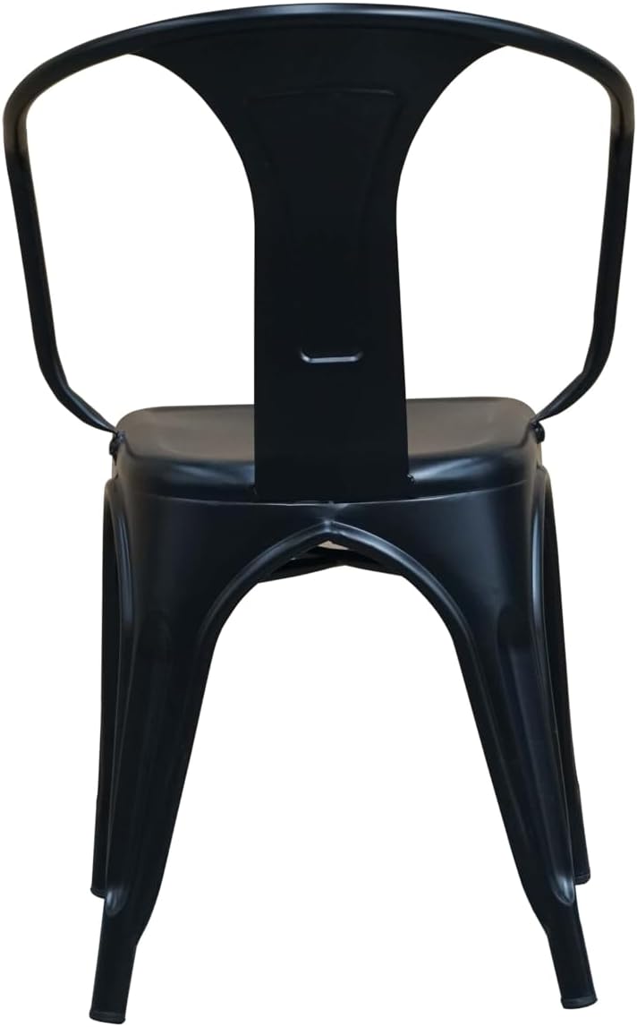 CenPro Restaurant Chair, Black Metal Dining Chairs for Indoor and Outdoor Use, Set of 2 (32Q-215)