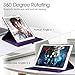 Fintie Rotating Case - 2017/2015 iPad Pro 12.9 inch (Old Model) 1st & 2nd Gen Case, 360 Degree Swiveling Stand Protective Back Cover, Supports Auto Wake/Sleep, Purple