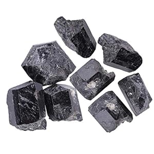 Rocks Zwarte Toermalijn Crystal Mineraalstenen 100 g voor Polijsten Wire Wrap Industry Reiki HealingRemovable en…