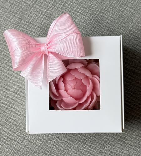Peony Soap Flowers 78g – Handmade Glycerin Soap Flower in Gift Box – Vegan Luxury Spa Gift for Her - Image 4