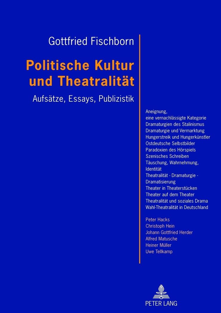 Politische Kultur und Theatralität essai Joachim Fiebach livre de sciences politiques