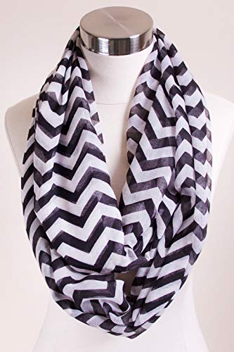 ScarvesMe Pop Fashion Women's Soft Striped Chevron Print Pattern Infinity Scarf2