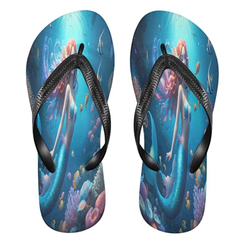STAYTOP Beautiful Mermaid Flip Flops Sandals of Men's & Women's,Sandals Beach Slippers Shower Slides