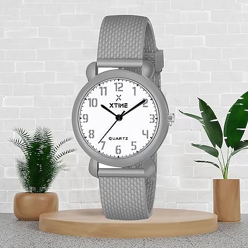Image of XTIME Analogue Watch Round White Dial & Resin Strap for Boys & Girls