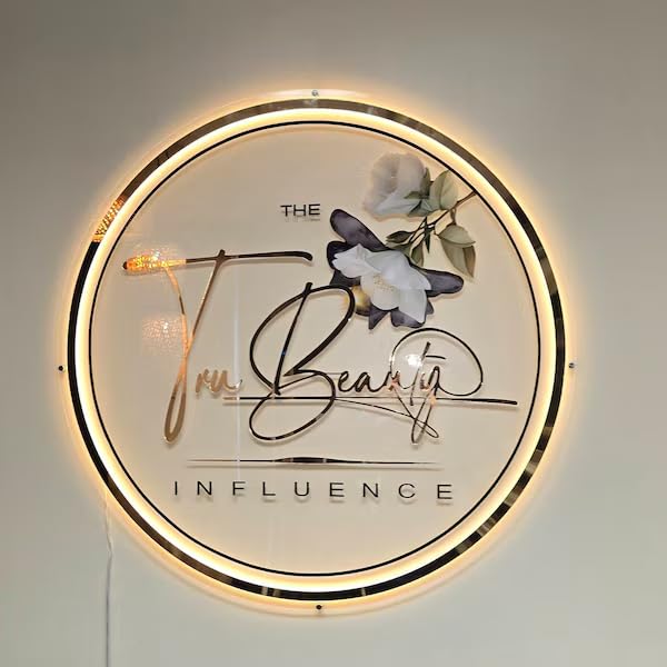 Custom Business Logo Neon Sign, Arylic Backlit Illuminated Neon Sign, Metal Acrylic Business Sign, Personalized LED Logo Customize Logo for Company, Shops, Offices, Studio Sign
