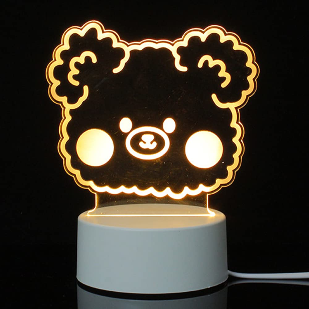 Ulalaza Night Light 3D Illusion Lamp Warm Light Lights Bedroom Living Room Decorations Christmas Halloween Birthday Gifts for Kids Children Teen