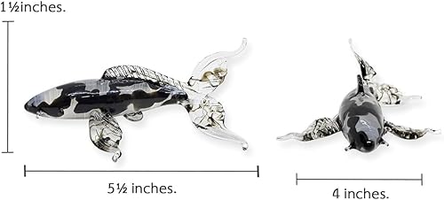 Miniatura 2 de Fancy Carp peces en miniatura figura decorativa de vidrio soplado Animal Mano Craft Coleccionable V.1