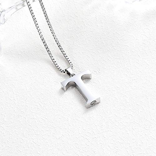 XSMZB Letter Cremation Jewelry for Ashes Pendant Locket Stainless Steel Keepsake Ash Memorial Urn Necklaces for Ashes4