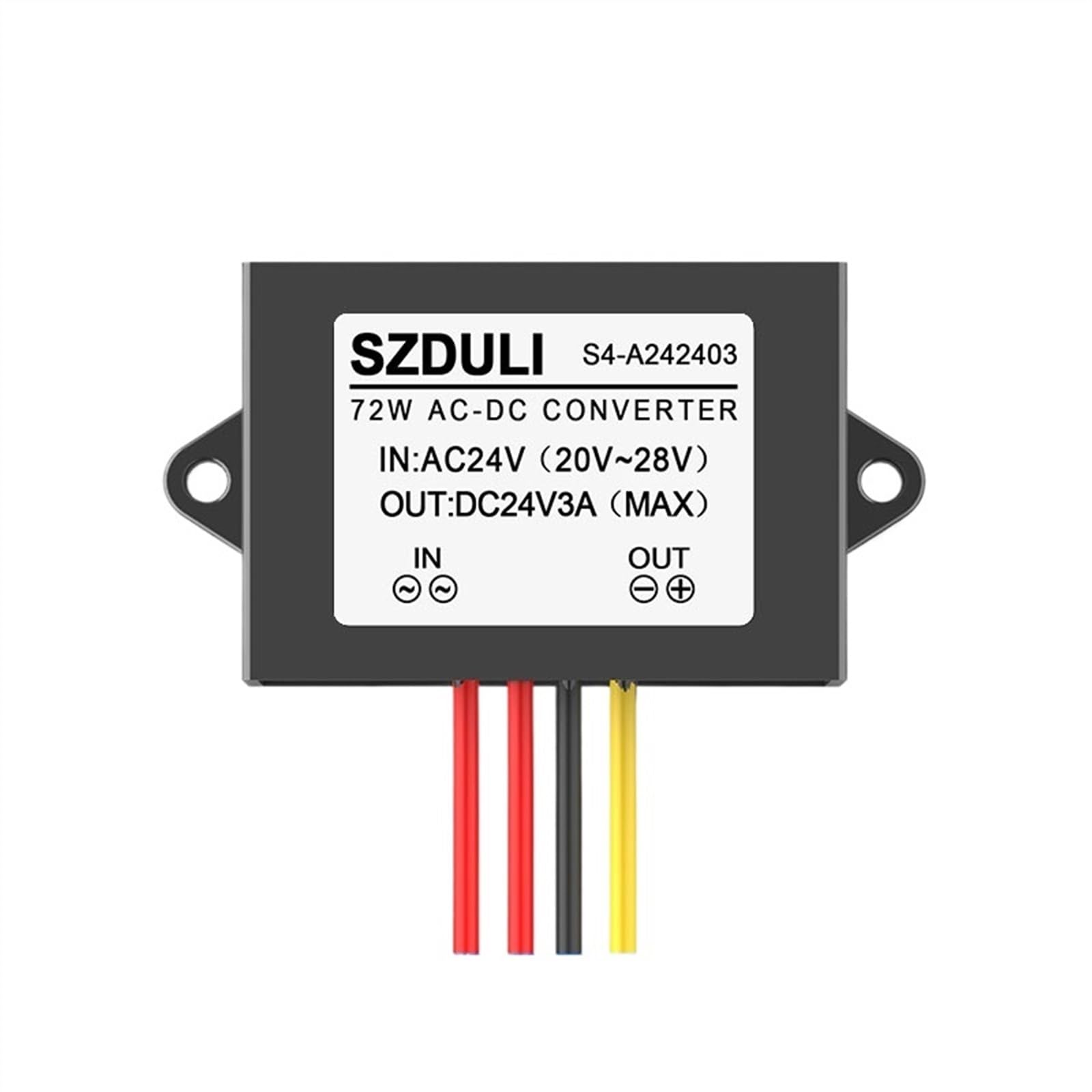 24V AC to 24V DC1A 3A 5A 6A Step-Down Converter AC20-28V to DC24V Battery Valve Equipment use(AC24V to DC24V 3A)