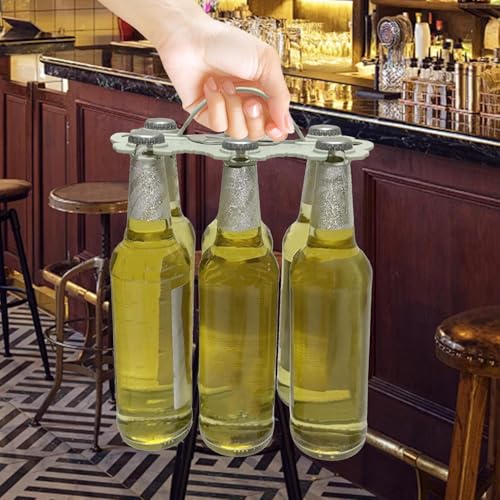 Teksome Portabebidas con Asa, Porta Vasos Portátil para 6 Unidades, Organizador para Fiesta Cumpleaños Picnic Viaje Bebidas - imagen 9