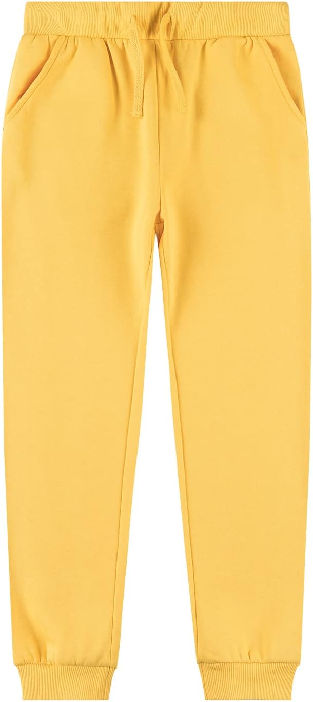 UNACOO Kids Boy's Fleece Sweatpants Girl's Active Jogger Pants (Age 3-12 Years)