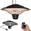 Arebos Infrarood warmtestraler 1500 W | met afstandsbediening | warmtestraler – standkachel | plafondmontage | 3…