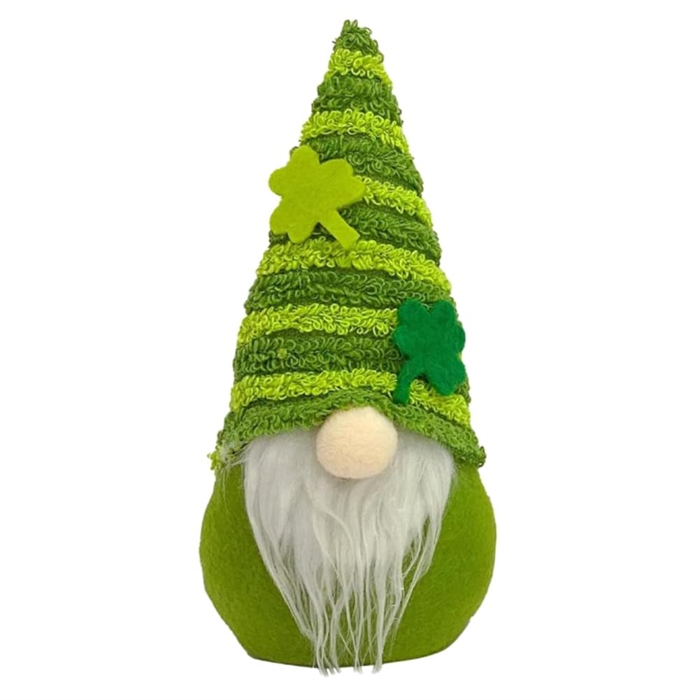 CTRLZS Saint 'S Day Leprechaun Plush Decorations Irish Stuffed Gnome Doll Knomes Decoration Green Faceless Doll Decor -A