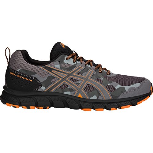 ASICS Men's 1011A187 Gel-Scram 4 (4E) Running Shoe, Carbon/Lava Orange - 14