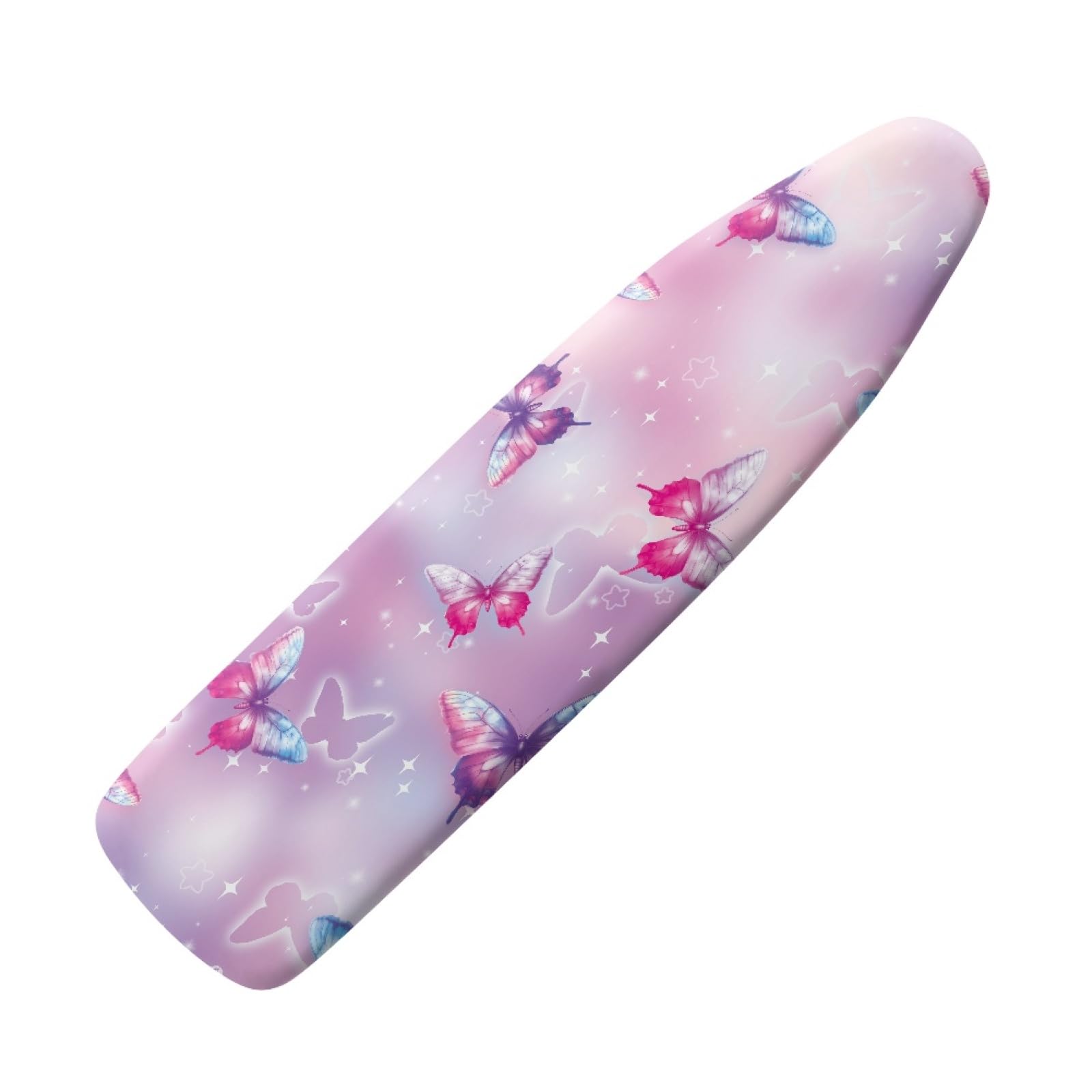 Ironing Board Cover 125X43 Pink Butterfly Padded Iron Board Cover With Elasticated, Easy Fit And Resists Scorching, Cord Binding & Stretch System